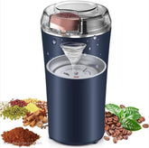 4-Blade Electric Coffee & Spice Grinder β Stainless Steel Portable Mixer for Masala, Herbs, Dry Spices & Nuts β Push Button Control, Compact & Durable for Home Kitchen