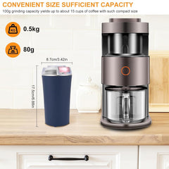 4-Blade Electric Coffee & Spice Grinder – Stainless Steel Portable Mixer for Masala, Herbs, Dry Spices & Nuts – Push Button Control, Compact & Durable for Home Kitchen